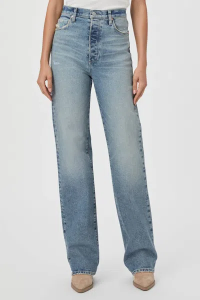Paige Sawyer Wide Leg Jeans In Vanda Distressed In Multi
