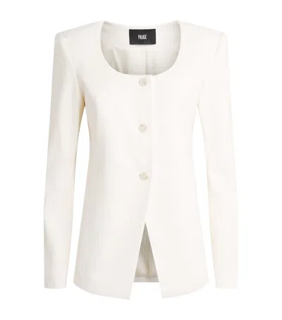 Paige Scoop-neck Edina Blazer In White
