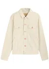 Paige Scout Panelled Cotton-blend Overshirt Jacket In Neutral