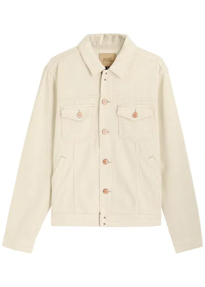 Paige Scout Panelled Cotton-blend Overshirt Jacket In Neutral