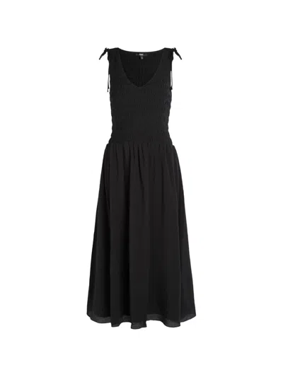 Paige Sebestian V-neck Midi Dress In Black