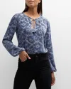 Paige Selmah Top In Iced Slate In Multi