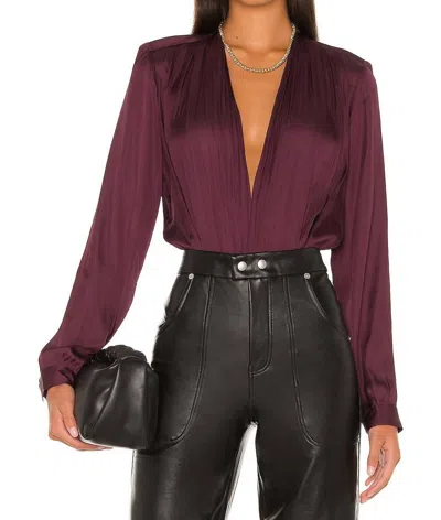 Paige Sevilla Bodysuit In Fig In Red