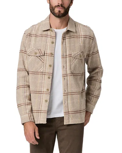 Paige Seymore Brushed Cotton Overshirt In Neutral