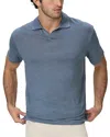 Paige Linen-cotton Jersey Shelton Polo Shirt In Fjord Valley