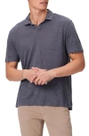Paige Shelton Heathered Short Sleeve Polo Shirt In Royal Haze