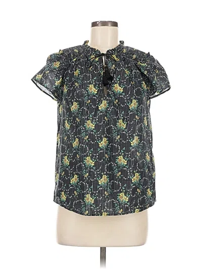 Pre-owned Paige Short Sleeve Blouse In Green