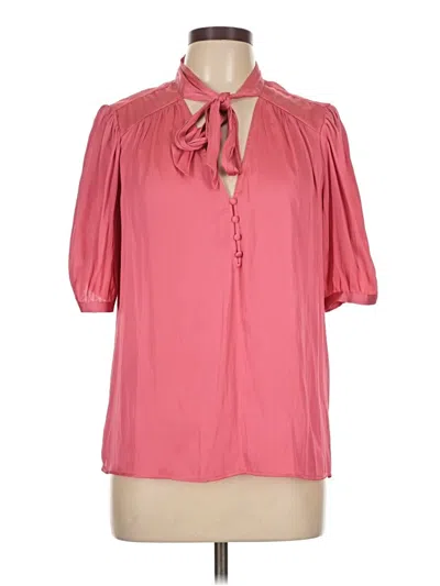 Pre-owned Paige Short Sleeve Blouse In Pink