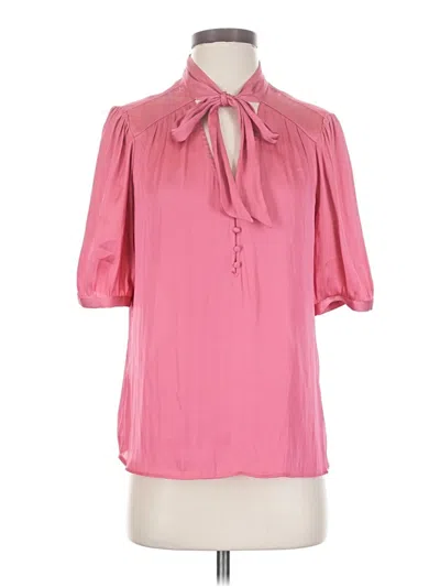 Pre-owned Paige Short Sleeve Blouse In Pink