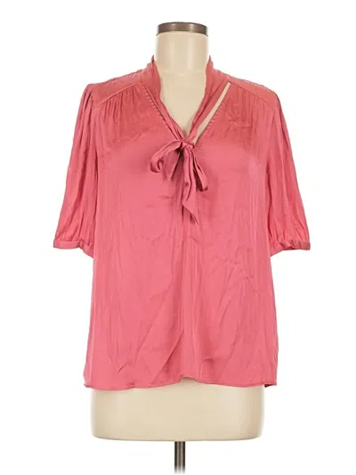 Pre-owned Paige Short Sleeve Blouse In Pink