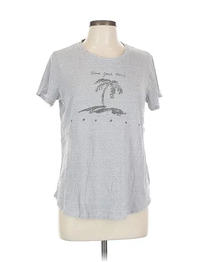 Pre-owned Paige Short Sleeve T-shirt In Gray