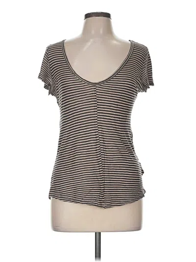 Pre-owned Paige Short Sleeve T-shirt In Brown