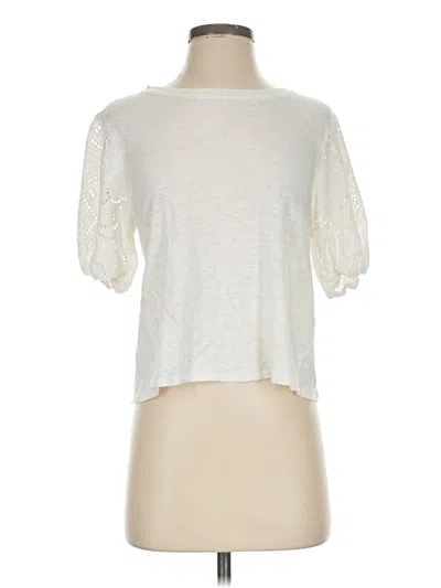Pre-owned Paige Short Sleeve T-shirt In Ivory