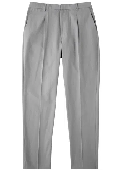 Paige Shultz Cotton-blend Trousers In Light Grey