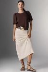 Paige Sigrid Crop Tee In Brown