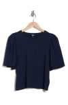Paige Sigrid Flutter Sleeve Tee In Dark Ink Blue