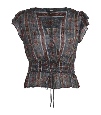 Paige Silk-blend Pancetta Blouse In Multi