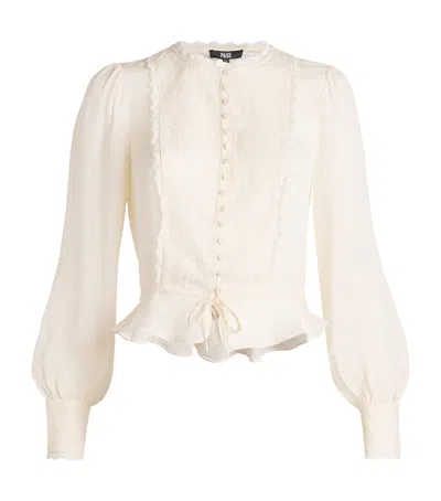 Paige Silk Britt Blouse In Neutral