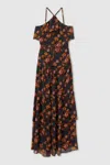 Paige Calypso Silk Dress In Navy
