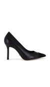 Paige Silva Pointed Cap Toe Pump In Black