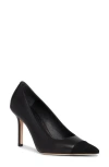 Paige Silva Pointed Cap Toe Pump In Black