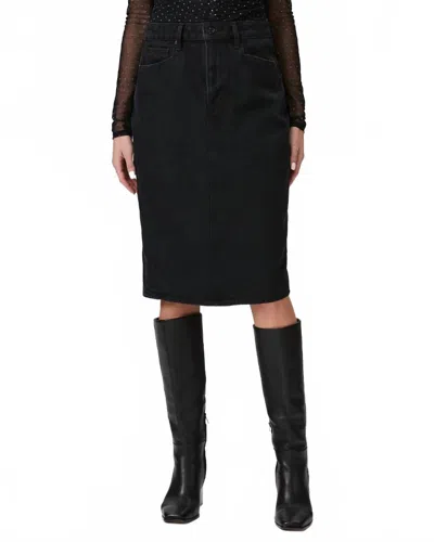 Paige Siren Midi Skirt In Pitch Dark In Black