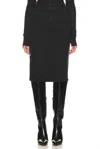 Paige Siren Midi Skirt In Pitch Dark In Multi