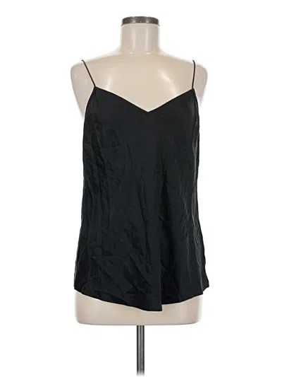 Pre-owned Paige Sleeveless Silk Top Black Halter Neckline Tops
