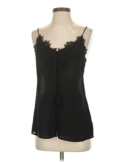 Pre-owned Paige Sleeveless Silk Top Black Sweetheart Neckline Tops