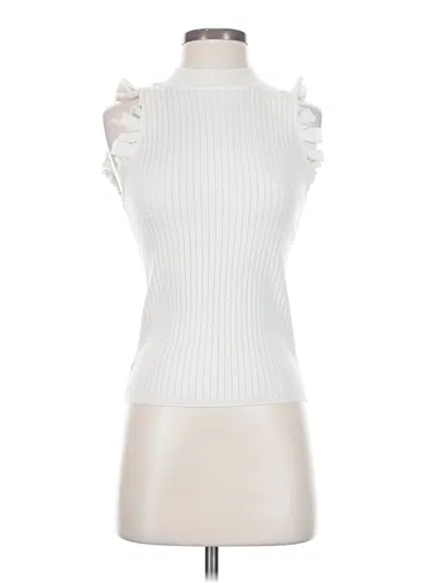 Pre-owned Paige Sleeveless Top Ivory Halter Neckline Tops In White