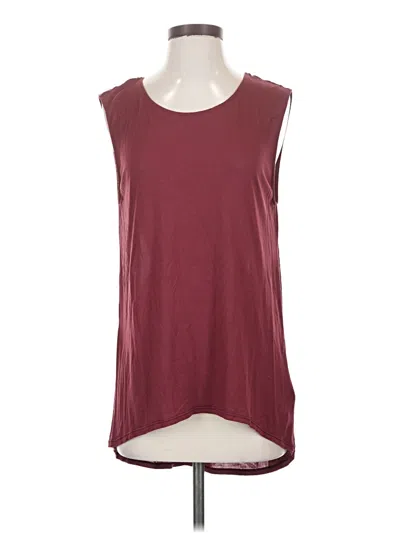 Pre-owned Paige Sleeveless T-shirt In Burgundy