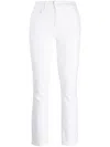 Paige Slim-cut High-waist Jeans In 白色