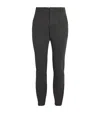 Paige Stafford Herringbone Slim-leg Trousers In Black