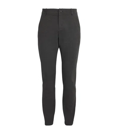 Paige Slim-fit Knit Trousers In Black