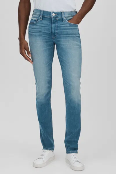 Paige Slim Fit Stretch Jeans In Kaufman Blue