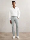Paige Slim-fit Stretch Trousers In Gray