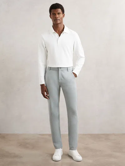 Paige Slim-fit Stretch Trousers In Gray