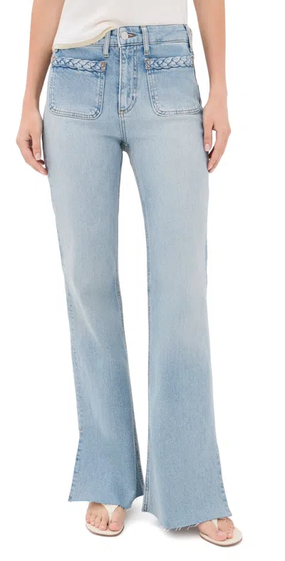 Paige Sofia Braided Patch Pocket Jeans Montebello In Blue