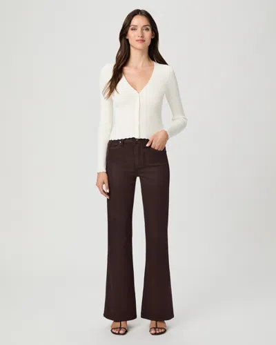 Paige Sofia Flare Jean In Wild Mulberry Luxe Coating