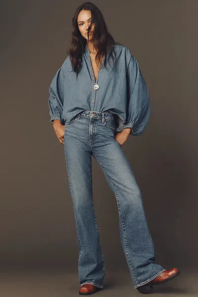 Paige Sofia Mid-rise Flare Jeans In Blue