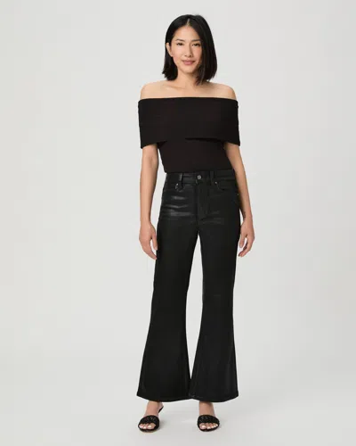 Paige Sofia Petite Flare Jean In Black