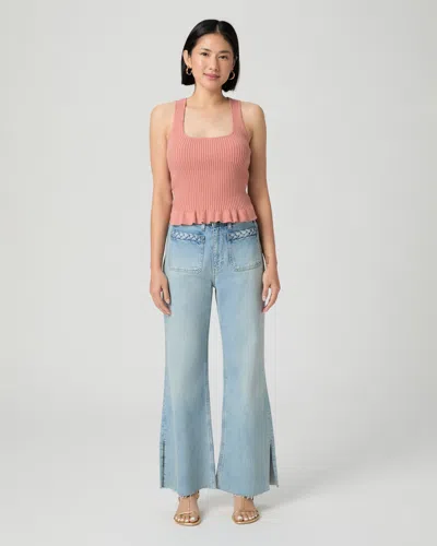 Paige Sofia Petite Flare Jean In Blue