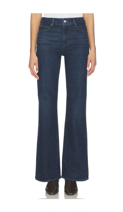 Paige Sofia Seamed Belt Loops Flare Jeans In Blue