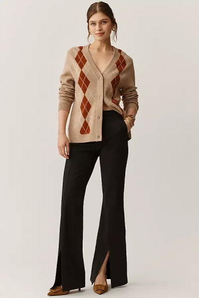 Paige Sofia Split-hem Pants In Black