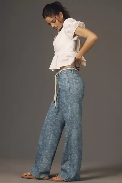 Paige Sonja Low-rise Wide-leg Jeans In Blue