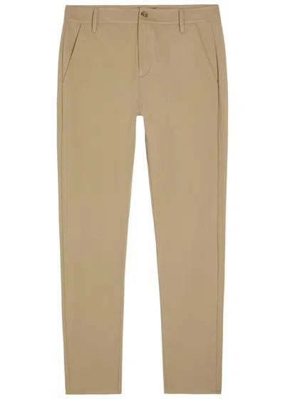 Paige Stafford Slim Tapered-leg Jersey Trousers In Neutral