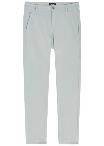Paige Stafford Tapered-leg Jersey Trousers In Blue