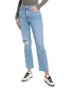 Paige Stella Womens Distressed Released Hem Straight Leg Jeans