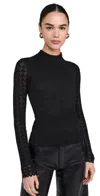 PAIGE STEPHANIE TOP BLACK SPARKLE