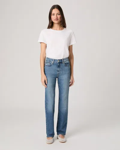 Paige Stevie High Waist Straight Leg Jeans In Blue